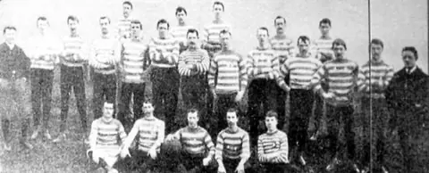 The Limerick team that won the first All-Ireland football championship, 1887.