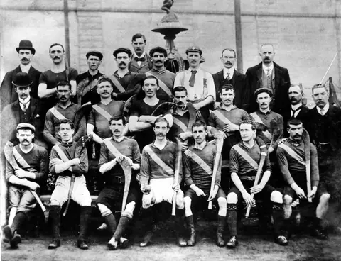 The London hurling team that won the 1901 All-Ireland title.