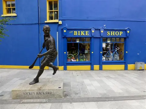 Mark Richards's sculpture of Nicky Rackard in Wexford town, photographed in September 2013.