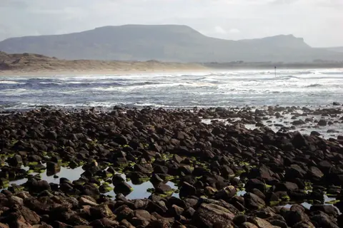 The shore at Kildoney, County Donegal, near the Finner station