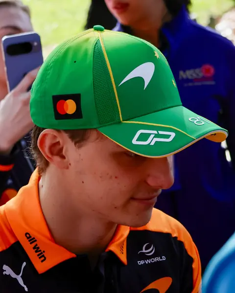 Oscar Piastri meeting fans on the Melbourne Walk at the 2026 Australian Grand Prix.